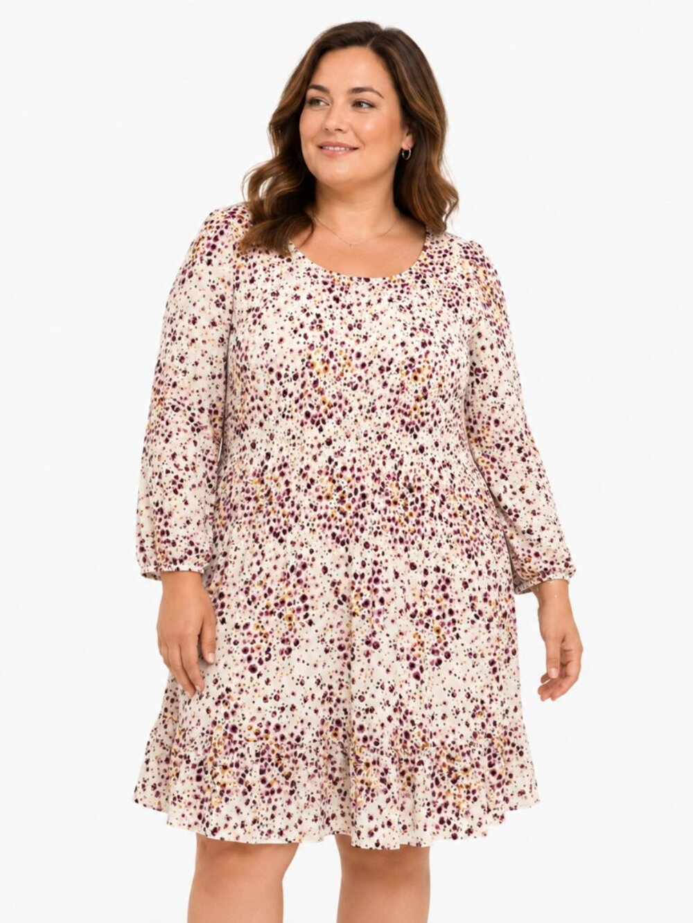 Gabby Skye Fit & Flare Floral Dress Womens Size 24W Peasant‎ Prairie Boho Party